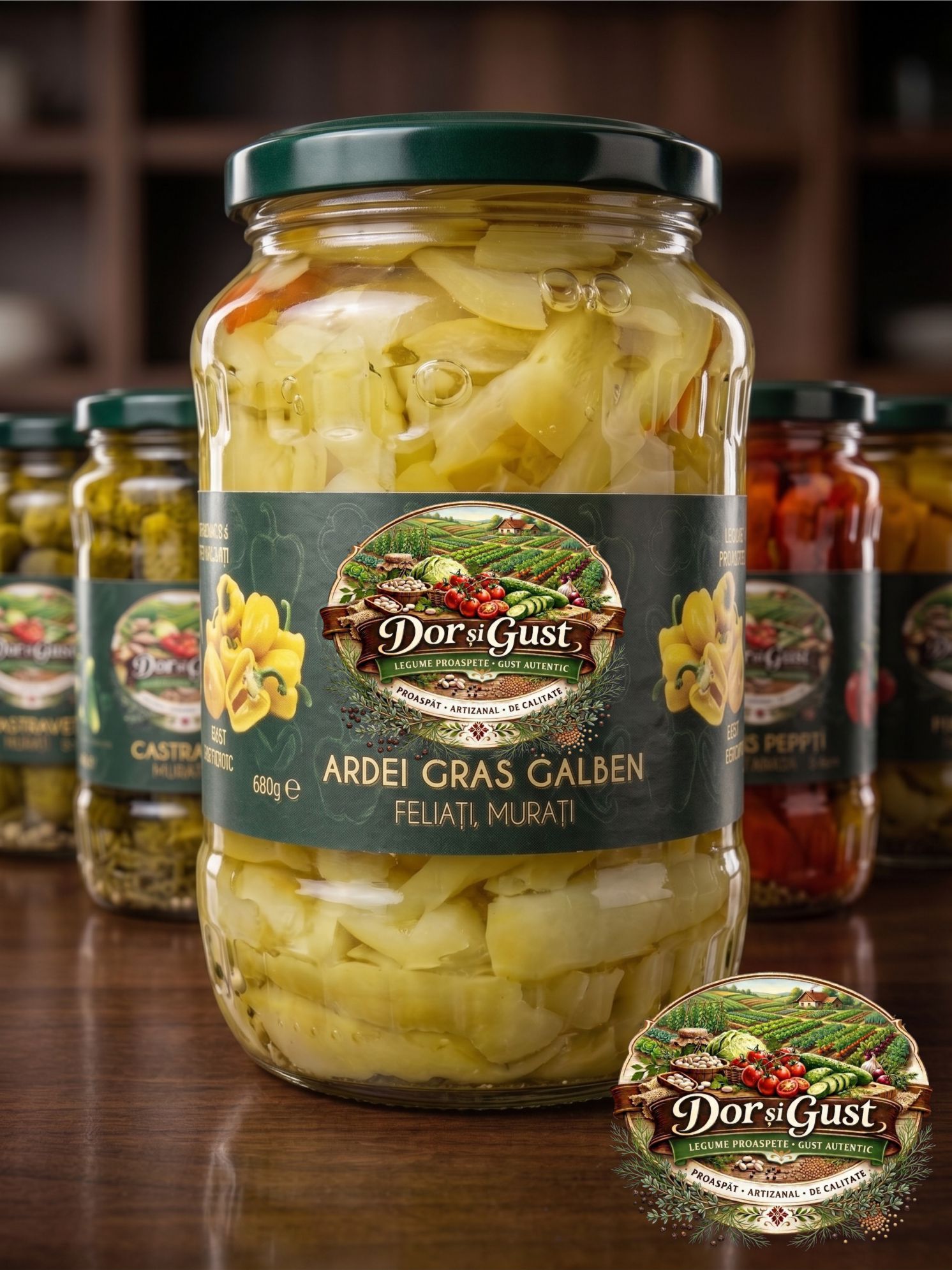 ARDEI GRAS GALBENI MURAȚI, FELIAȚI 680g COMANDA MINIMA 6 bucati din gama DOR SI GUST! - imagine 2