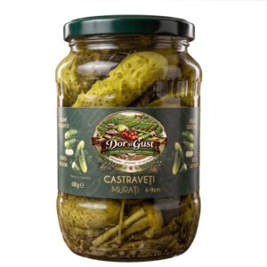 CASTRAVEȚI MURAȚI 6-9cm 680g COMANDA MINIMA 6 bucati din gama DOR SI GUST!