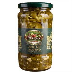 ARDEI IUȚI JALAPENO MURAȚI, FELIAȚI 350g COMANDA MINIMA 6 bucati din gama DOR SI GUST!