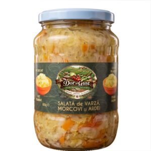 SALATĂ DE VARZĂ, MORCOVI ȘI ARDEI 680g COMANDA MINIMA 6 bucati din gama DOR SI GUST!