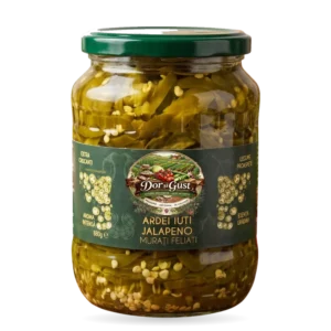 ARDEI IUȚI JALAPENO MURAȚI, FELIAȚI 680g COMANDA MINIMA 6 bucati din gama DOR SI GUST!